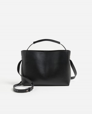 Black Accessories Flattered Hedda Grande Handbag Leather Bags | LCATR90751