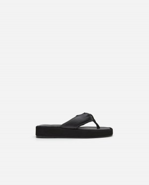 Black Shoes Flattered Blair Leather Sandals | CAZPD94660