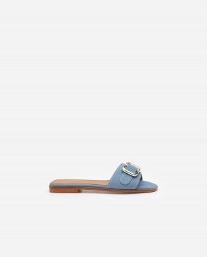 Blue Shoes Flattered Mimi Suede Sandals | CAZDE87914