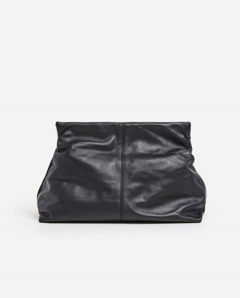 Black Accessories Flattered Clay Clutch Leather Bags | SCANY11991