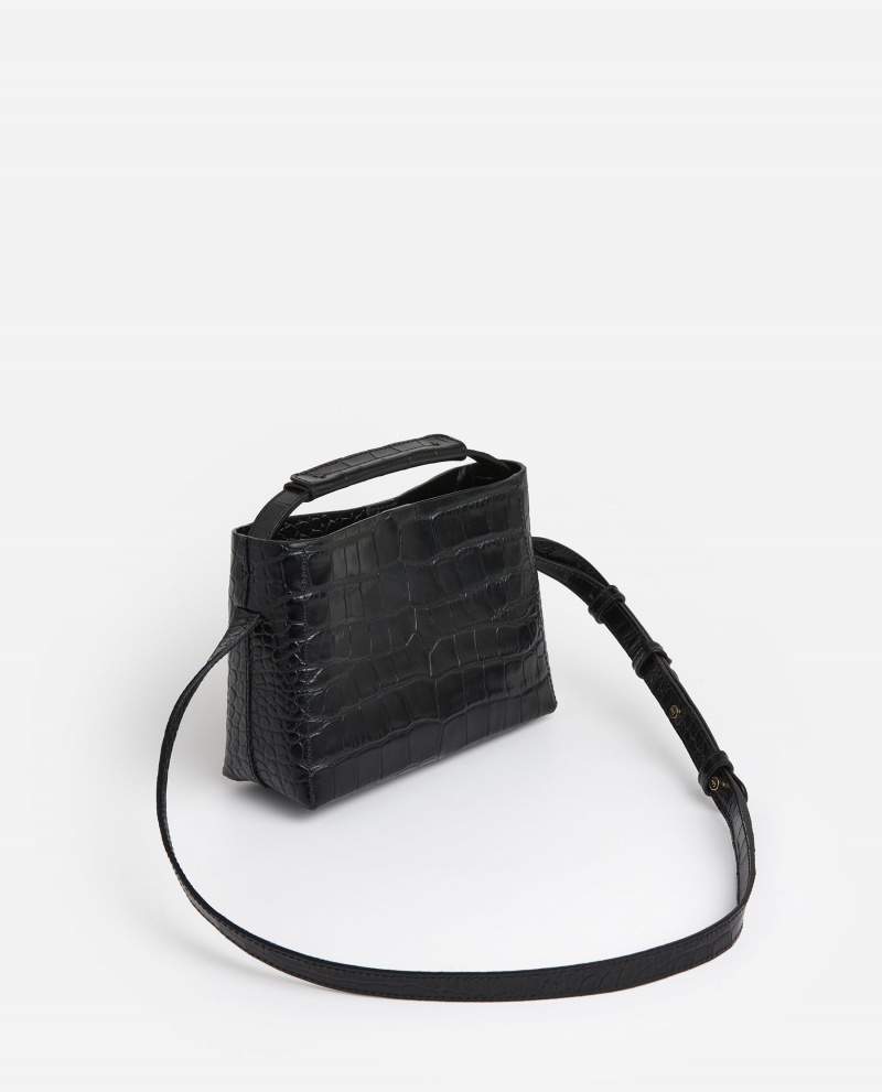 Black Accessories Flattered Hedda Mini Handbag Leather Bags | CAXBR34432