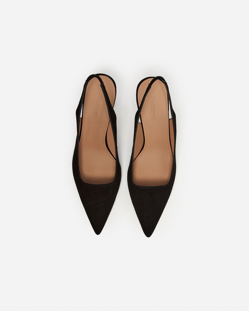 Black Shoes Flattered Franchesca Suede Heels | CAQAV30275