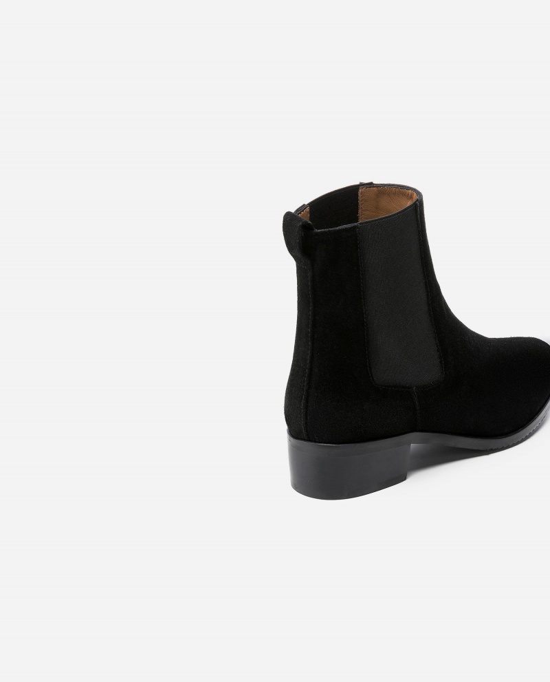 Black Shoes Flattered Lucile Suede Boots | GCACA23193