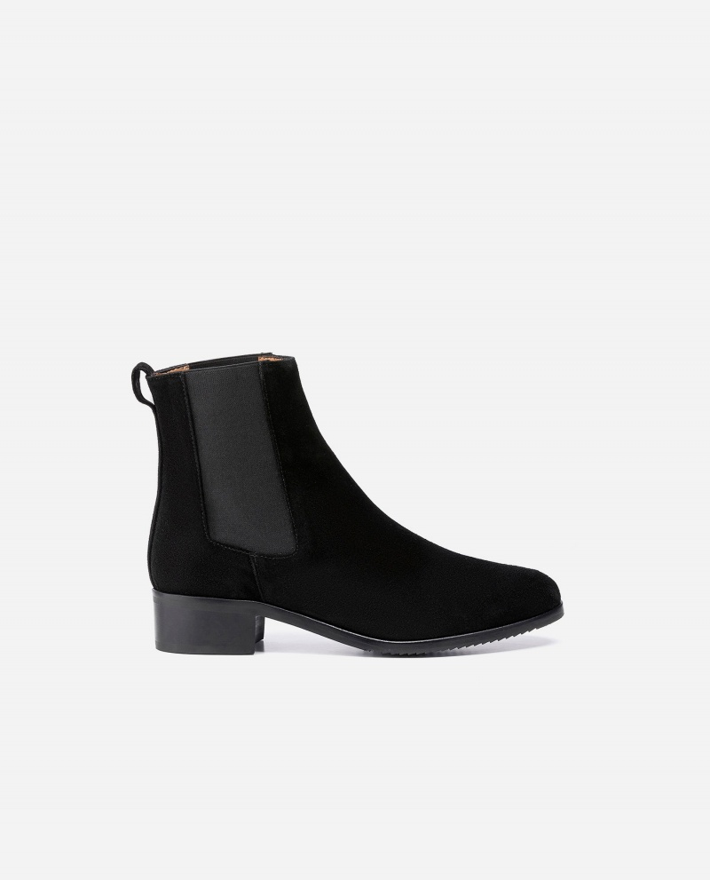 Black Shoes Flattered Lucile Suede Boots | GCACA23193