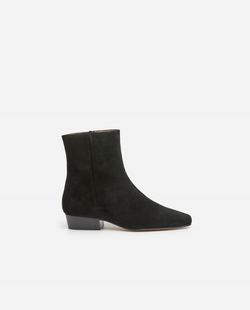 Black Shoes Flattered Rami Suede Boots | MCAHR78337