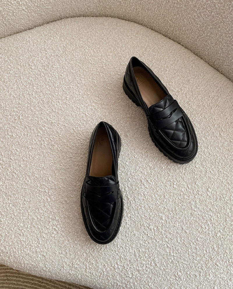 Black Shoes Flattered Signe Leather Loafers | TCAPQ53407