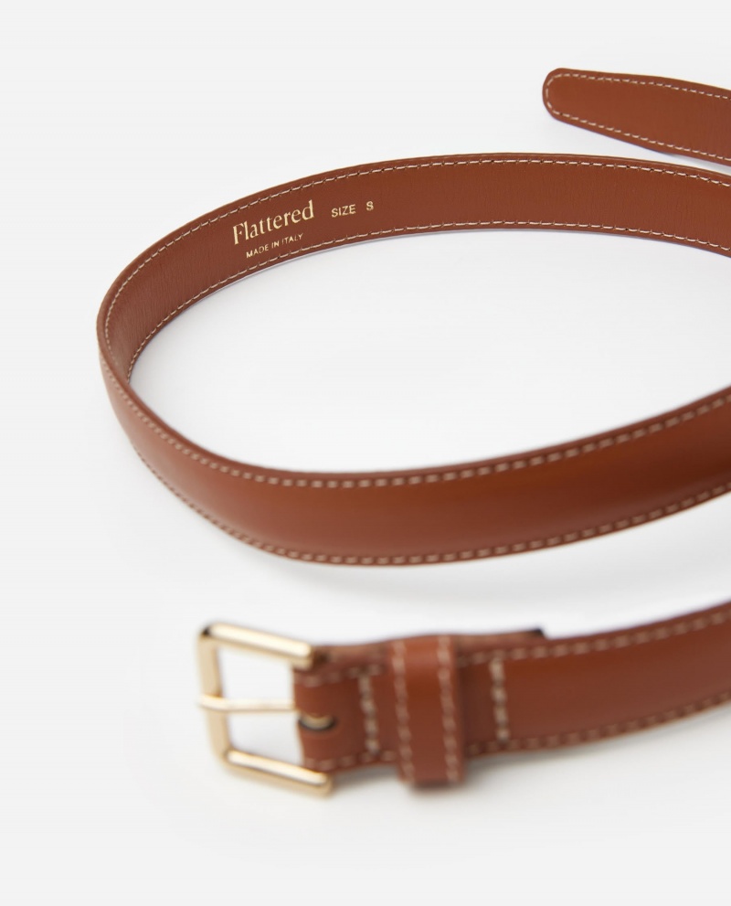 Brown Accessories Flattered Barbara Belt Leather Accessories | CAXBR39122