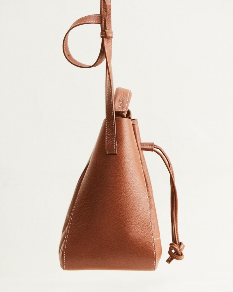 Brown Accessories Flattered Bo Bucket Bag Leather Bags | FCAUI11217