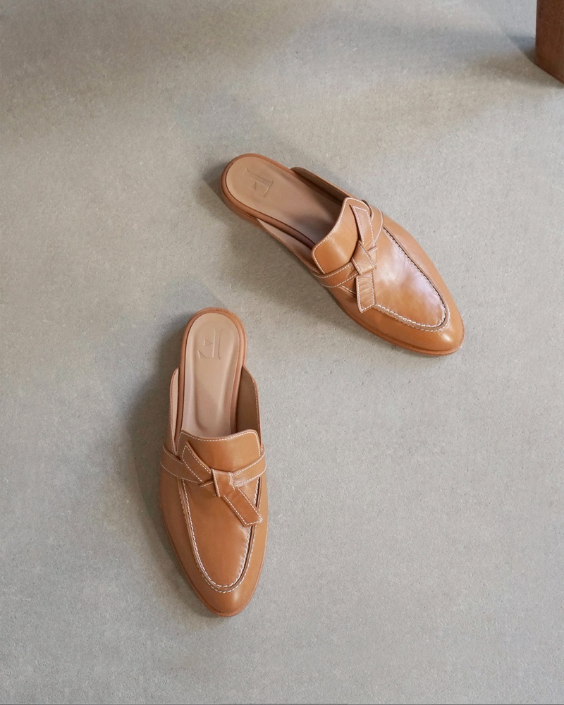 Brown Shoes Flattered Daisy Leather Ballet Flats | DCAVO38502