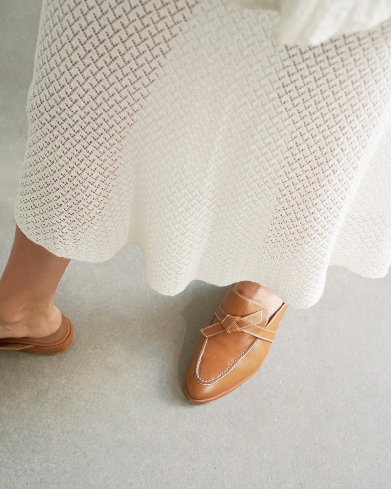 Brown Shoes Flattered Daisy Leather Ballet Flats | DCAVO38502