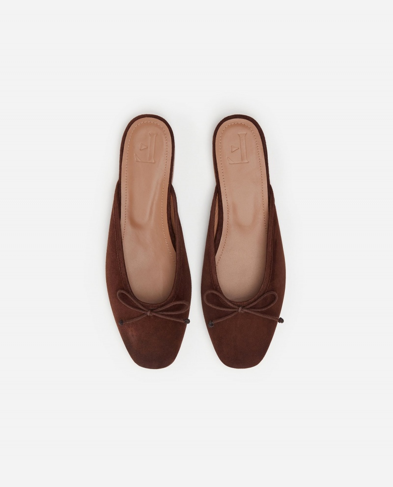 Brown Shoes Flattered Malva Suede Ballet Flats | UCAND44642