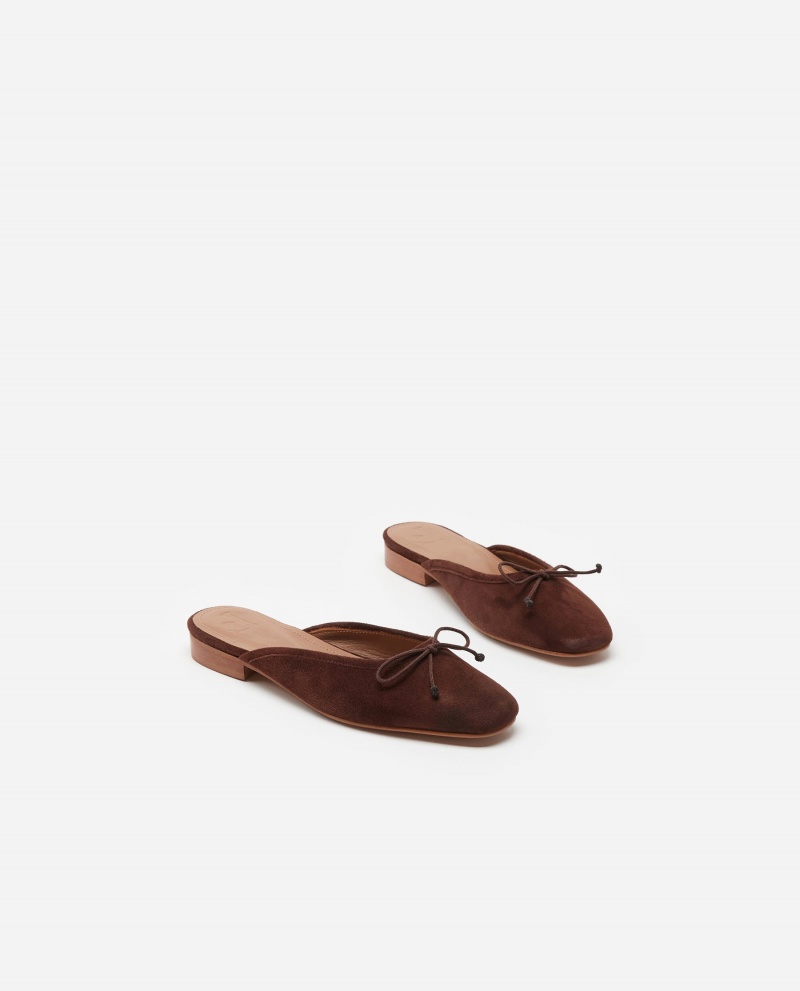 Brown Shoes Flattered Malva Suede Ballet Flats | UCAND44642