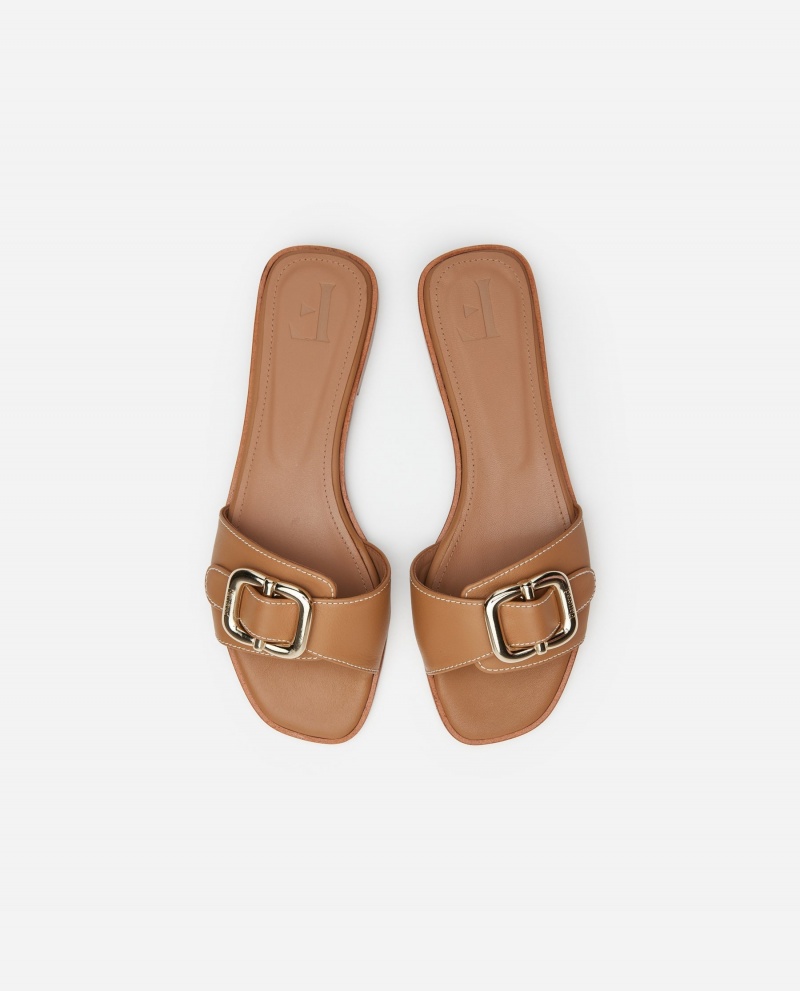 Brown Shoes Flattered Mimi Leather Sandals | CAEAH19528