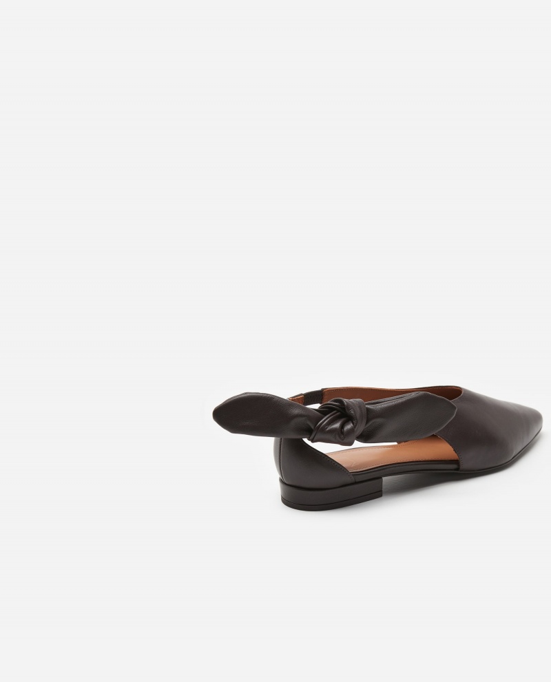 Brown Shoes Flattered Ulrica Leather Ballet Flats | TCAWZ96188