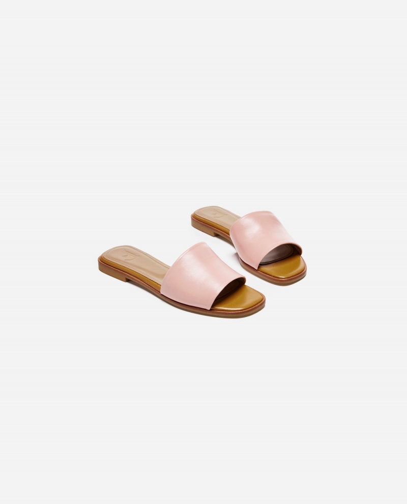 Pink Shoes Flattered Mouna Leather Sandals | ACAWC89298