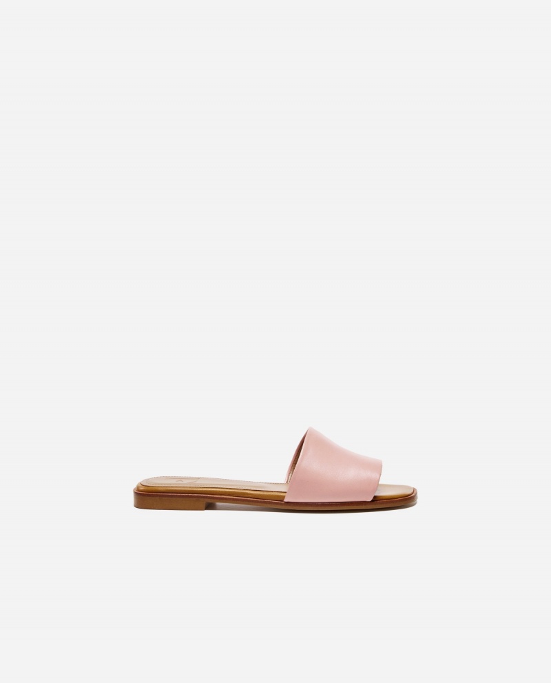 Pink Shoes Flattered Mouna Leather Sandals | ACAWC89298