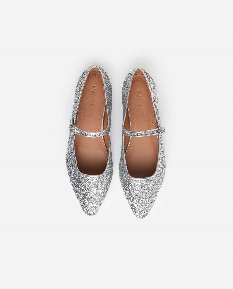 Silver Shoes Flattered Camila Textile Ballet Flats | CAQAV83520