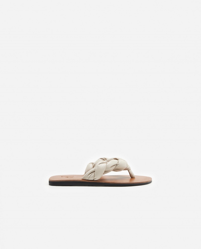 White Shoes Flattered Blanche Leather Sandals | UCATG24100