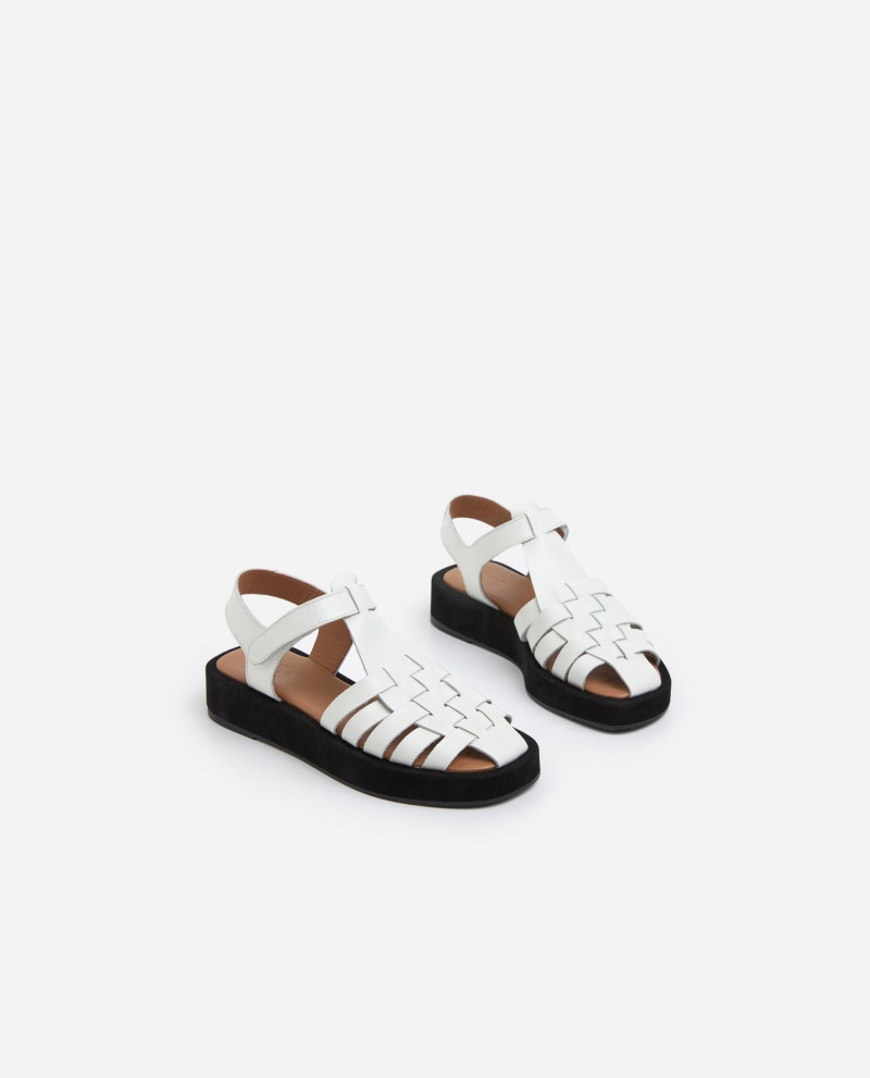 White Shoes Flattered Gigi Leather Sandals | CAJVR57931