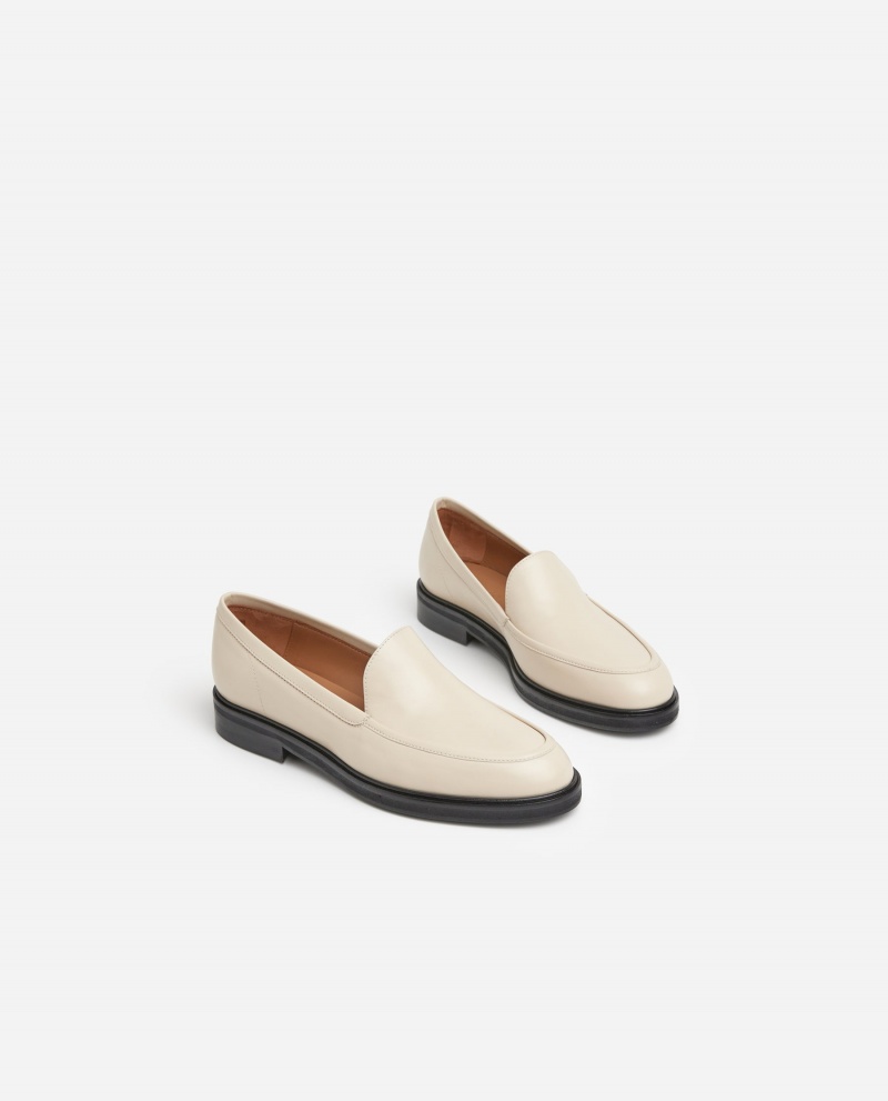 White Shoes Flattered Sanna Leather Loafers | BCASD71497